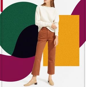 Everlane, straight leg crop in clay